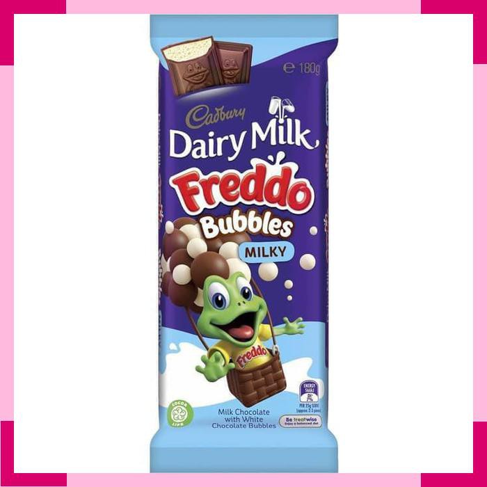

Cadbury Dairy Milk Freddo Bubbles Milky Chocolate Family Size Cokelat