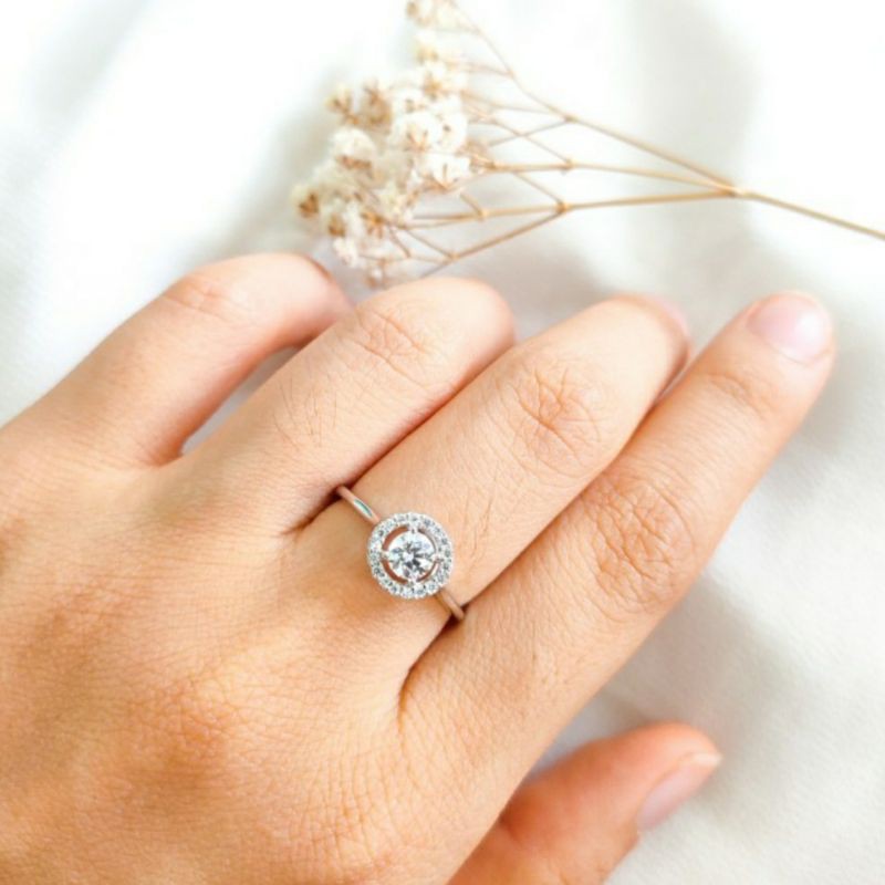 Cincin lilit tipis Emas asli model etnik