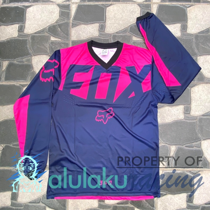 Jersey, Celana, Sarung Tangan &amp; Sepatu Fullprint with Protectors Fullset MX Trail Motocross - Paket Bundling FOCTFG070102-F48