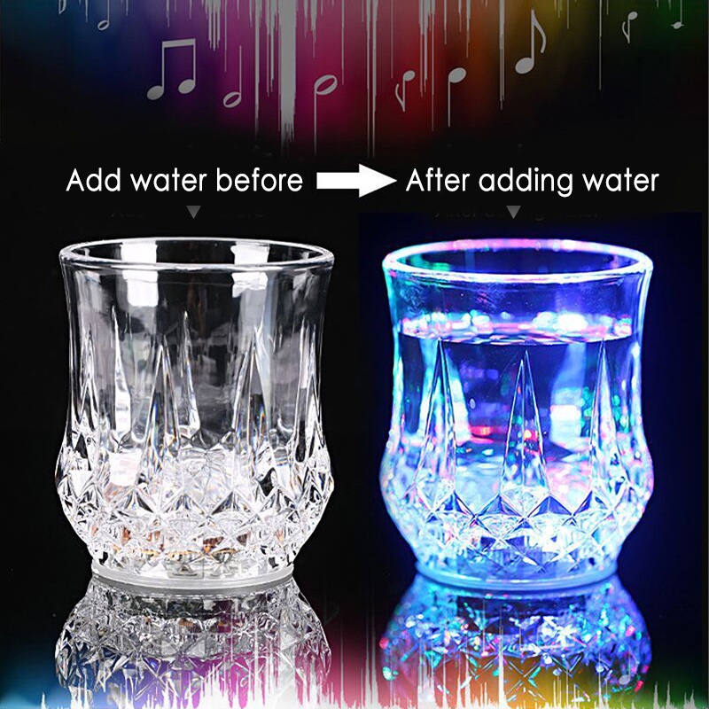 Gelas Wine / Bir Dengan Lampu LED Otomatis