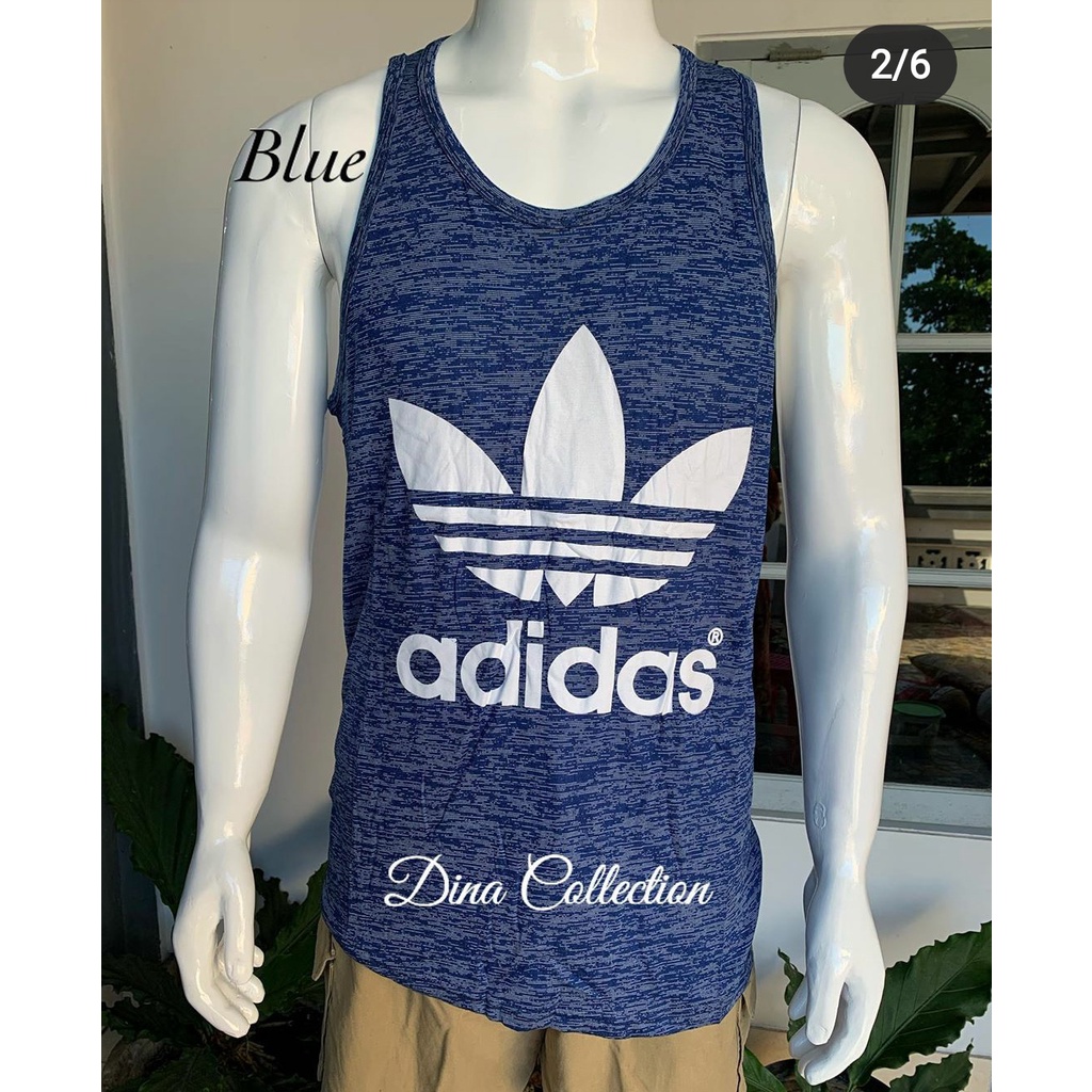 Baju singlet serat gambar Sport Adidas bali kaos oblong