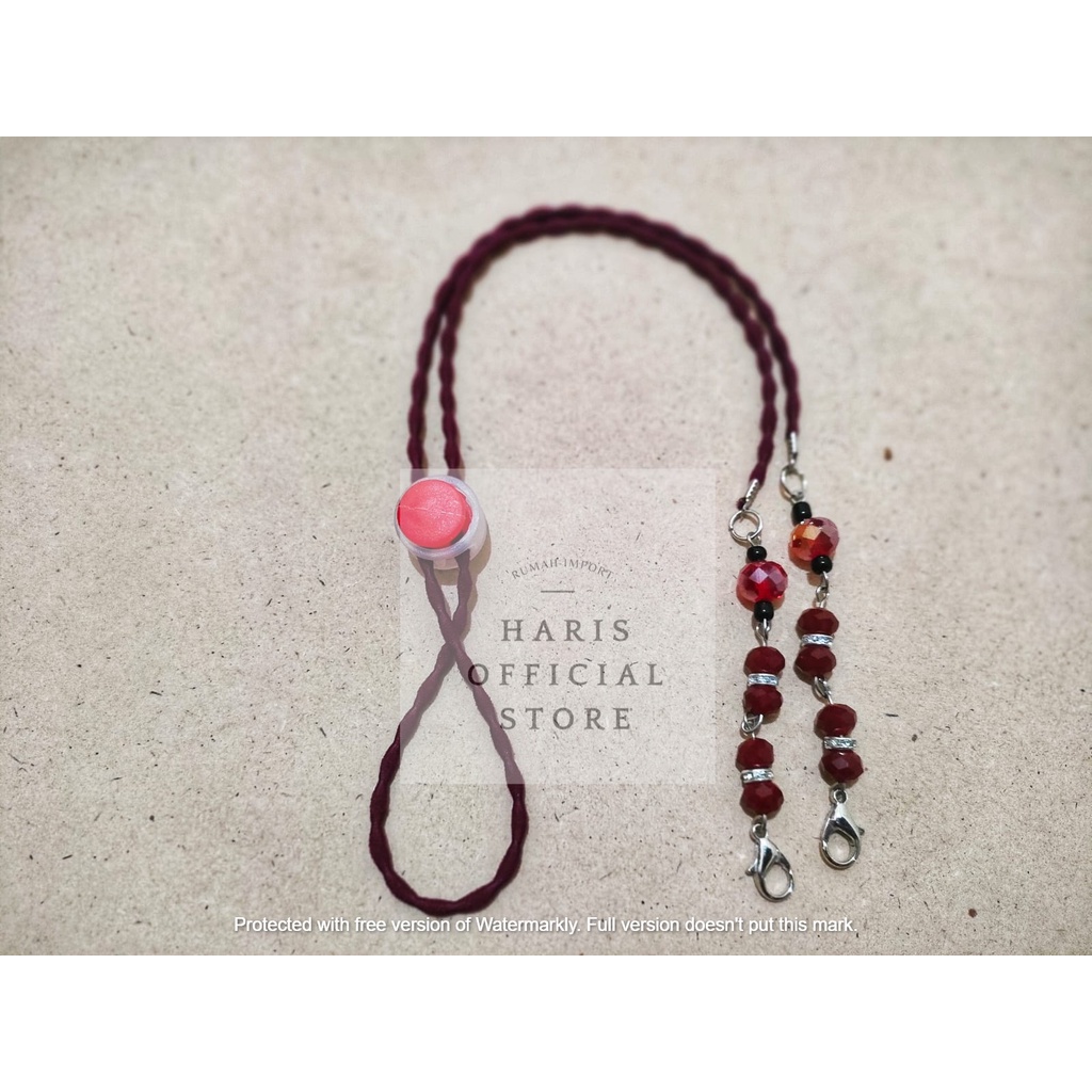 TALI MASKER / KALUNG MASKER /STRAP MASKER MAINAN BUNGA SALJU