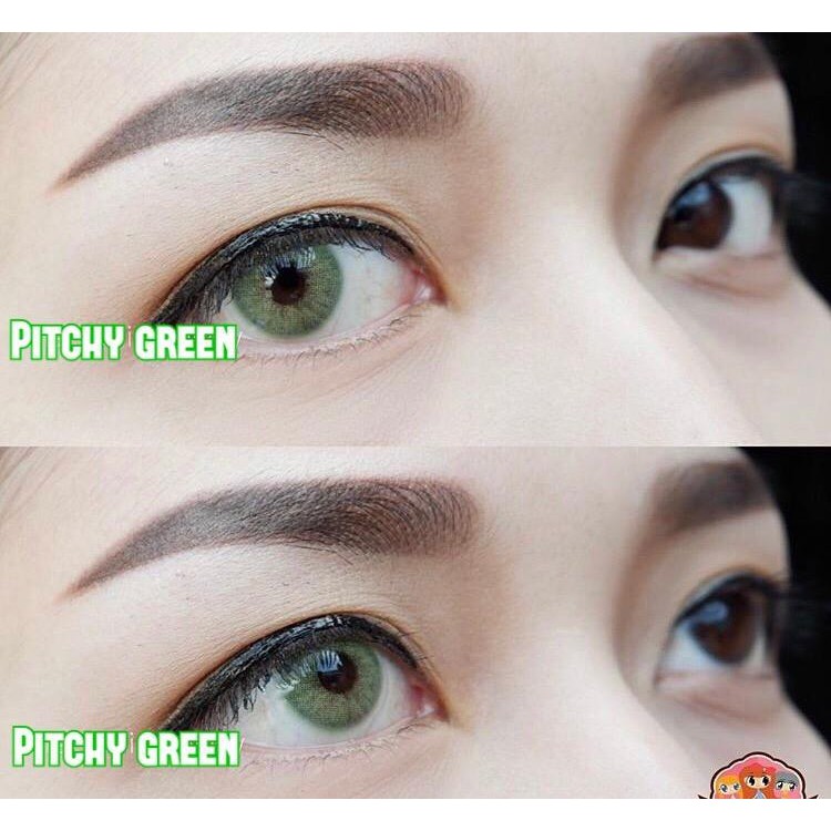 Softlens Pengantin MUA Sweety Pitchy Warna Gray Grey Brown Sky Blue Lime Green Soflens Soflen Soplen