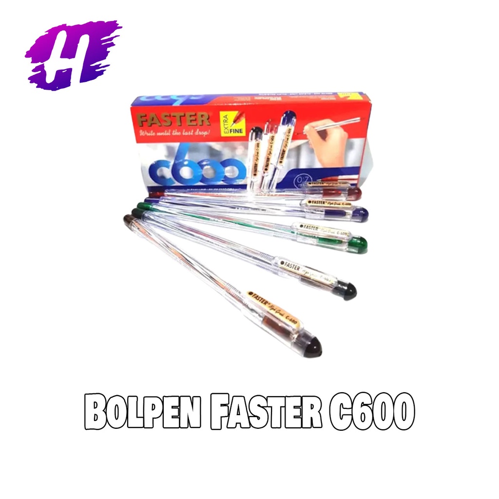 

Bolpen Pulpen Bolpoin Faster C600 / C 600 / C-600 Extra Fine 0.7mm