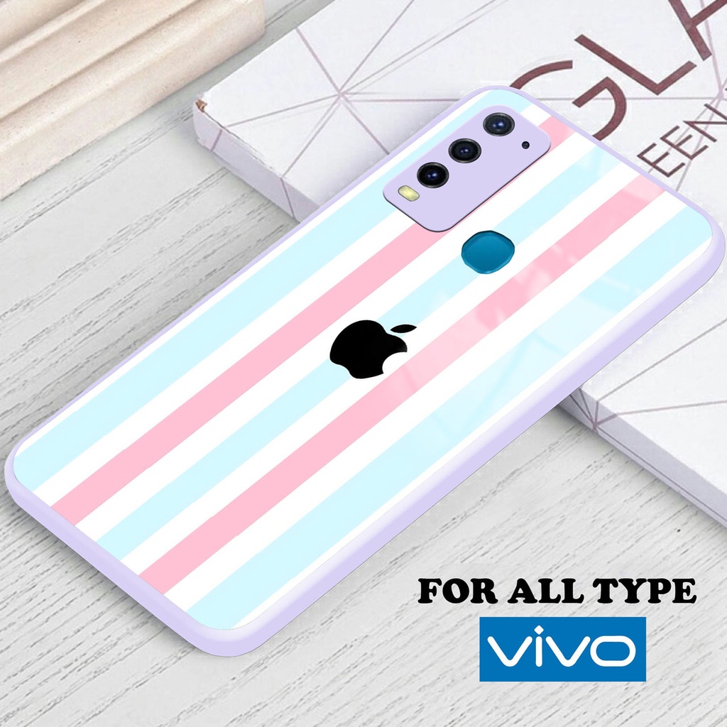 [FC12] Softcase Kaca Warna Lilac/Ungu For Type Vivo Y20/Y20s Y21/Y21s Y17 Y15 Y12 Y95 Y93 Y91 Y15s  