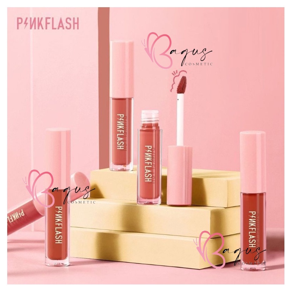 ⭐BAGUS⭐ PINKFLASH Lasting Matte Lip Cream | Lipcream | Pink Flash | BPOM PF-L01