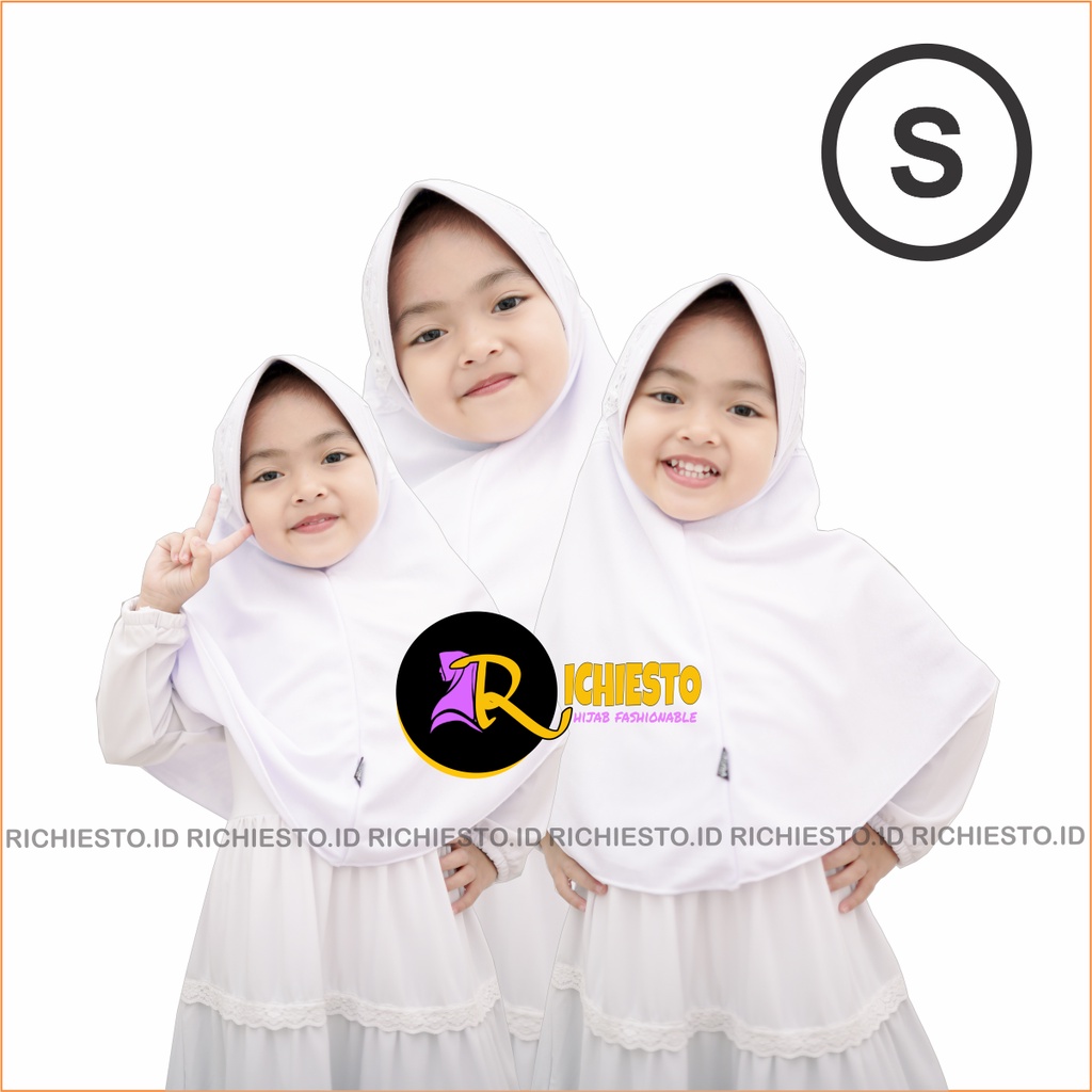 Jilbab Anak TK MARWAH Ukuran S Usia 3-6 Tahun Hijab Kerudung Sekolah Anak Tali Serut