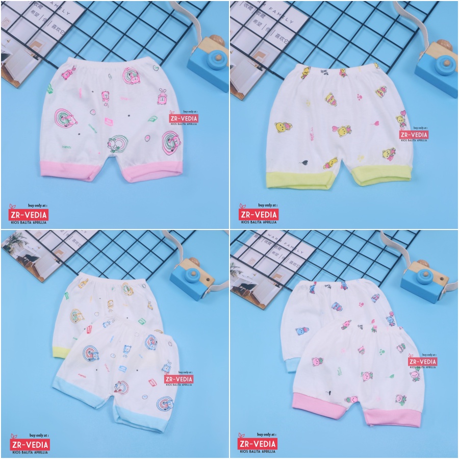 (ISI 6-12 PC) Celana Pendek Bayi / SNI Pants Baby New Born Laki Perempuan Celana Bayi Grosir Murah Kiosbalitaaprillia