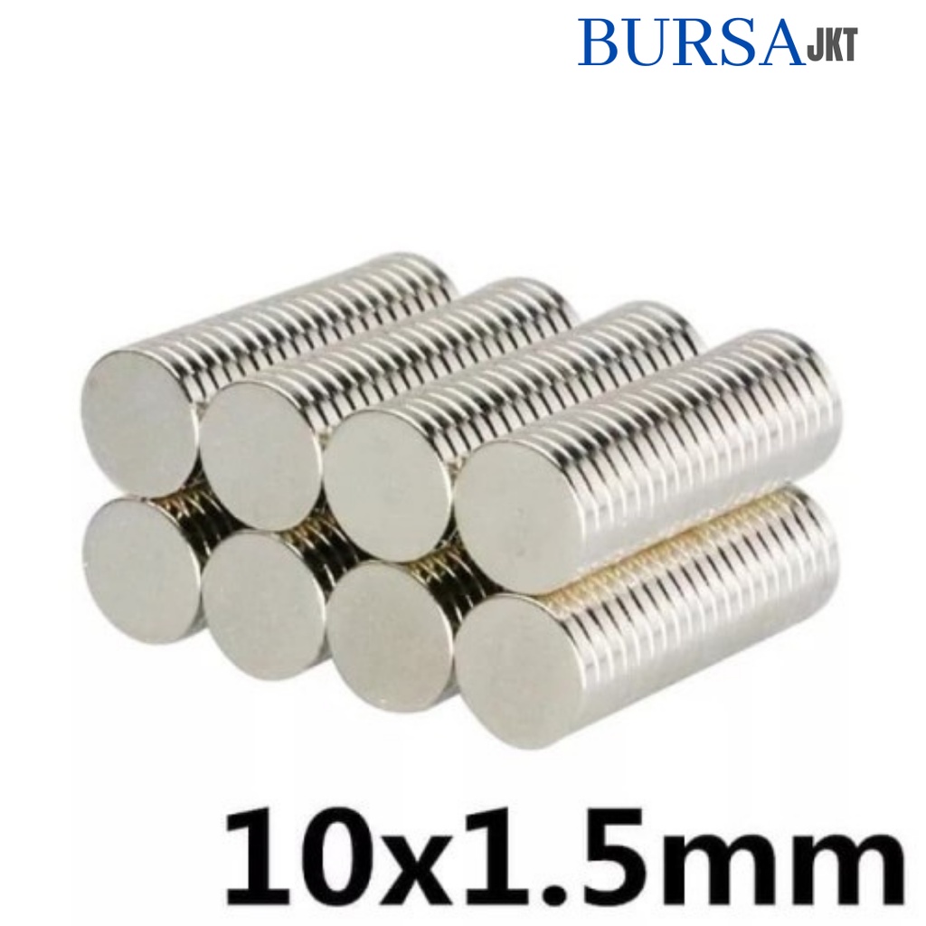 MAGNET SUPER KUAT N52 NEODYMIUM N52 BULAT STRONG NdFeB 10 x 1.5 MM