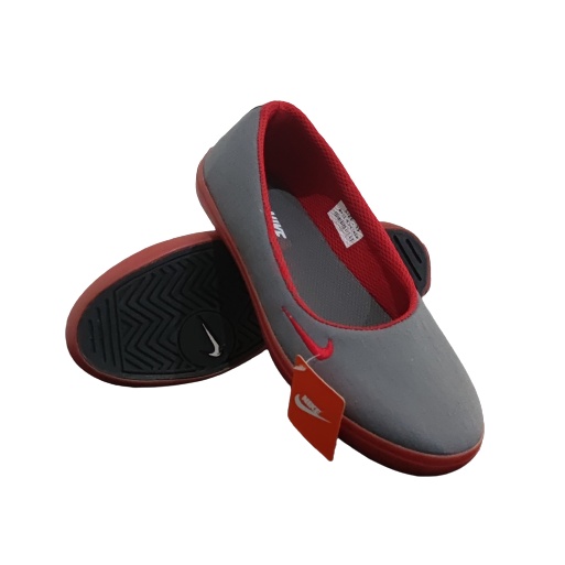 SEPATU SLIP ON WANITA 01 ABU MERAH.SEPATU SANTAI.SEPATU WANITA TERBARU