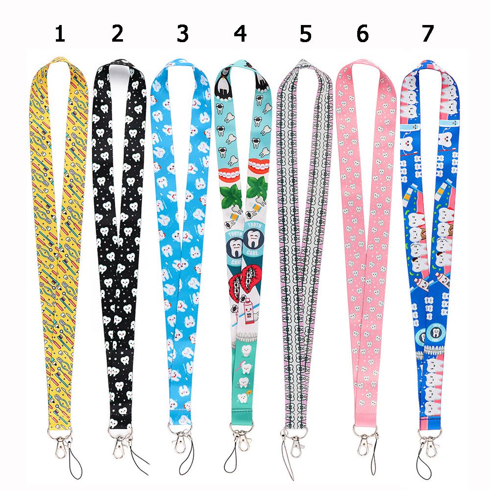 TOP Multi-function Dentist Lanyard Card Badge Key Chain Mobile Phone Straps Accessories ID Card Gym Key Chain Cover Pass Neck Strap