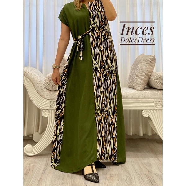 Daster Arab DOLCE INCES Original Label Dress Rayon Super-MATAYA: ARMY