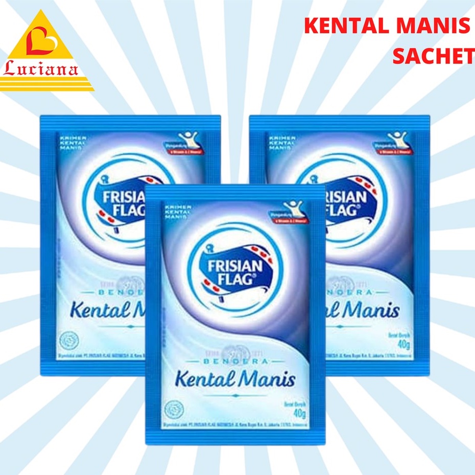 

FRISIAN FLAG KENTAL MANIS SACHET ISI 6 / BENDERA KENTAL MANIS PUTIH DAN COKLAT