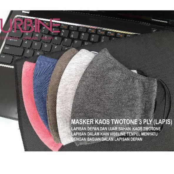 Premium Quality Maasker Kaos Twotone 3 Ply Lapis Premium Masker 3 Lapis Masker Kain Shopee Indonesia