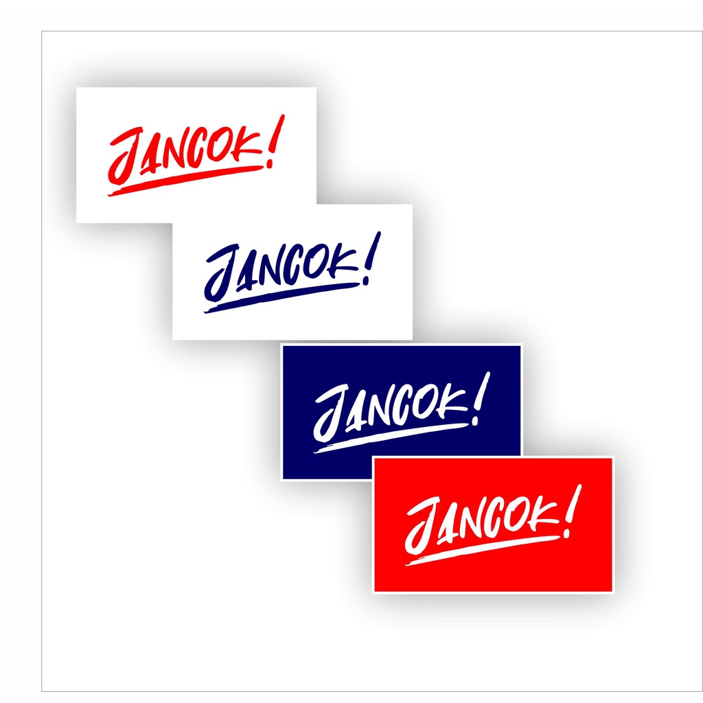

Stiker brand stiker distro Jancok! Bahan graftac anti air
