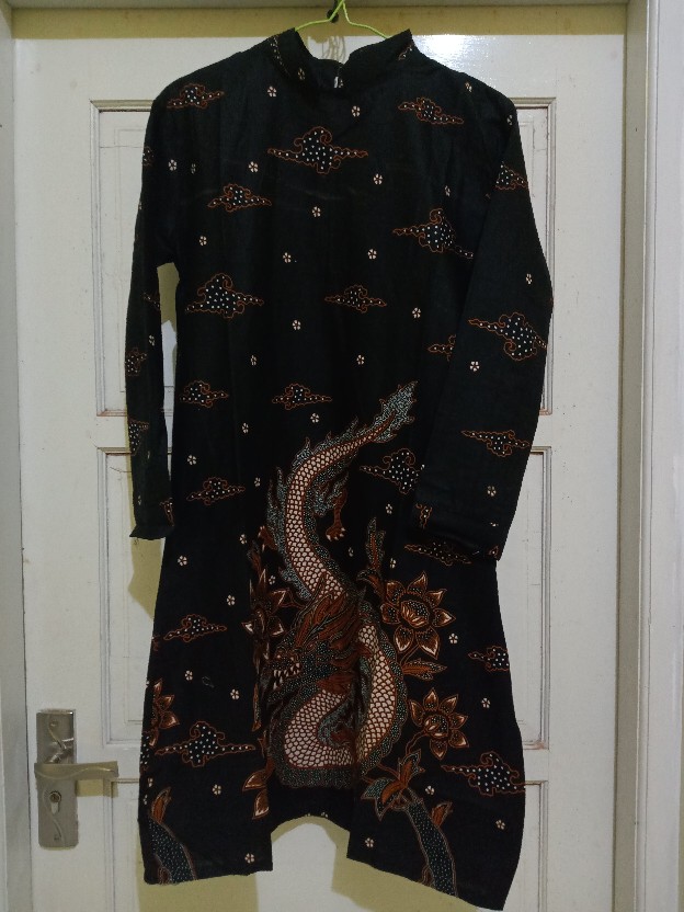 M-l-xl-xxl Batik Tunik Wanita Asj Sa Hrb026 Kenongo Pekalongan Sogan Tulis