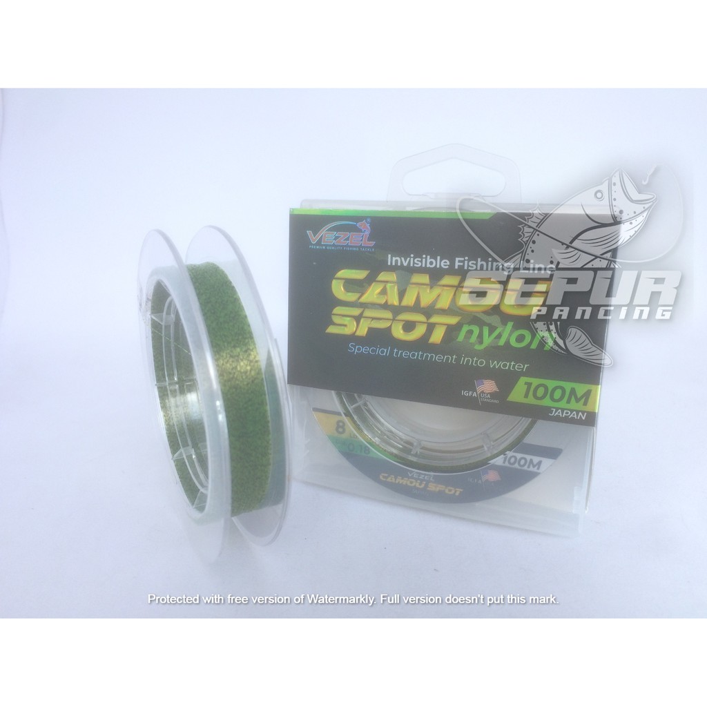 SENAR Pancing VEZEL CAMOU SPOT Nylon 100M (IGFA USA Standard)