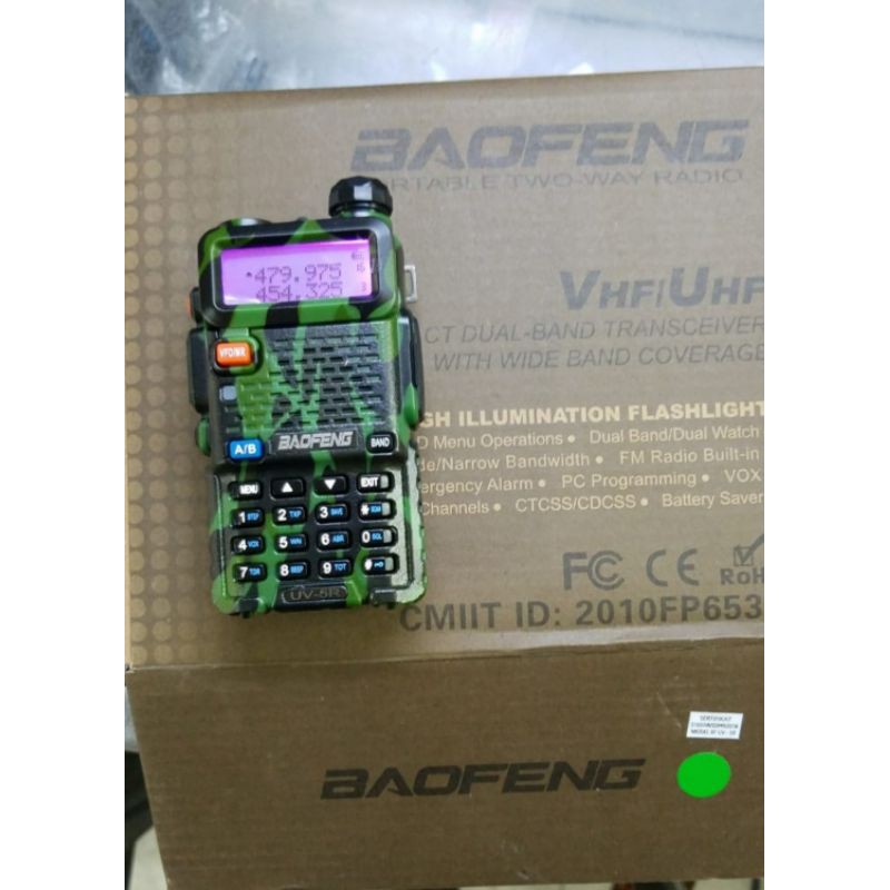 WALKIE TALKIE HT BAOFENG UV-5 ARMY DUALBAND ORIGINAL 100%