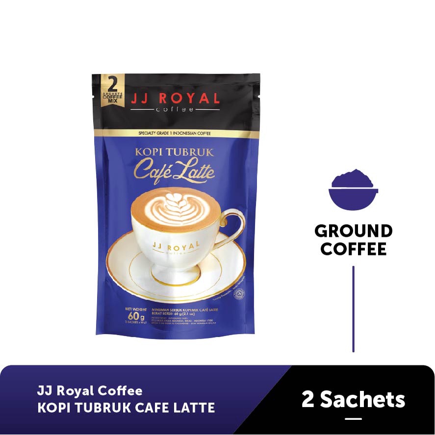 

JJ Royal Coffee Kopi Tubruk Cafe Latte Inner Bag isi 2 Sachets