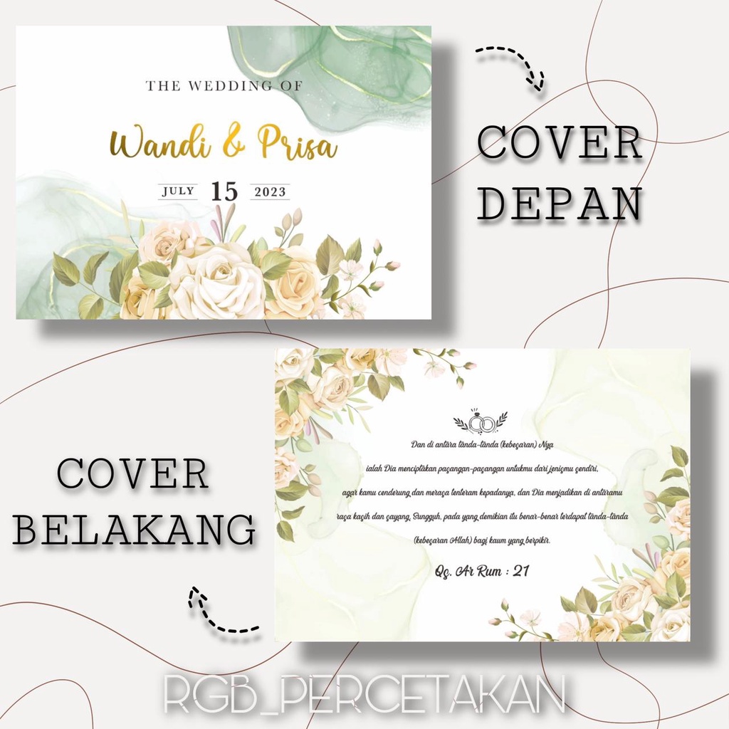 

Buku tamu pernikahan custom nama / Wedding guest book