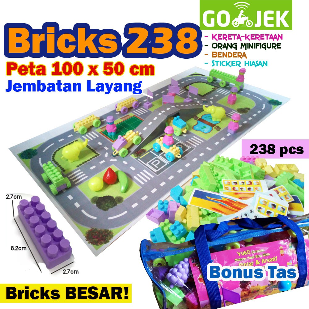 Lego Murah Ukuran Block Besar + Jalanan Lego (Maps) - 238