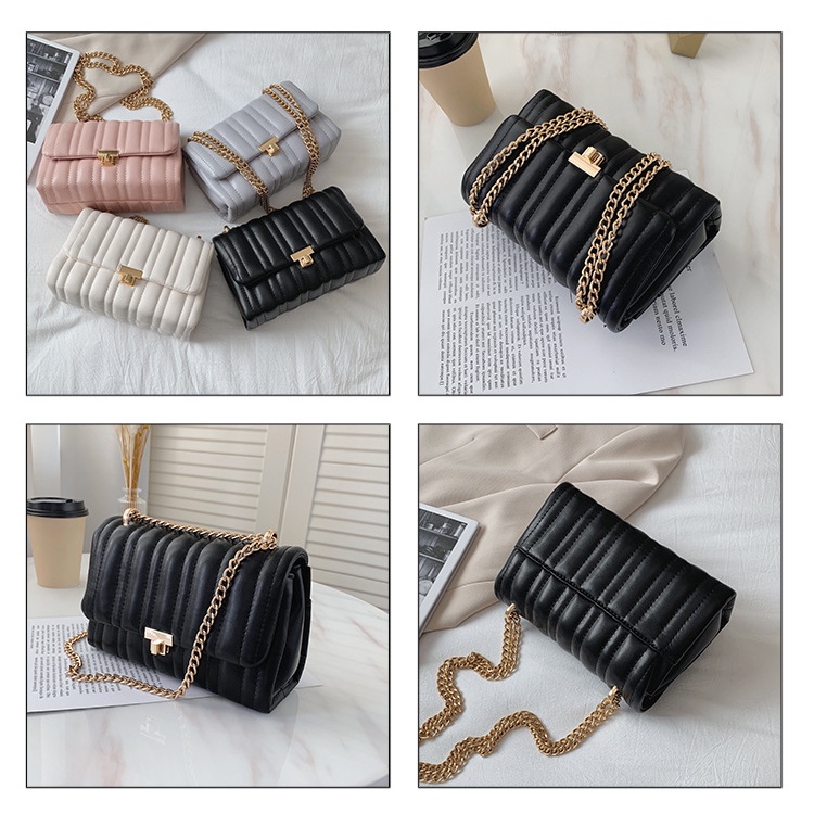 BJ15383 - BLACK/GRAY/PINK/WHITE - TAS PESTA CLUTCH SLEMPANG TALI RANTAI ELEGAN STYLISH FASHION WANITA IMPORT TERBARU TERMURAH TERLARIS BAGSTORE JAKARTA BQ3189 JT90630 LT1819 ELJ5383 GT1786 JT06247 CR7655