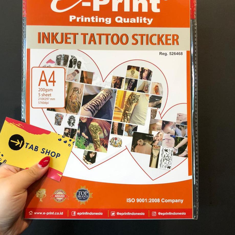 

[Kekinian] Stok#f11.☛ EPRINT INKJET TATTOO STICKER A4.EH.37 ⭐trims.ya