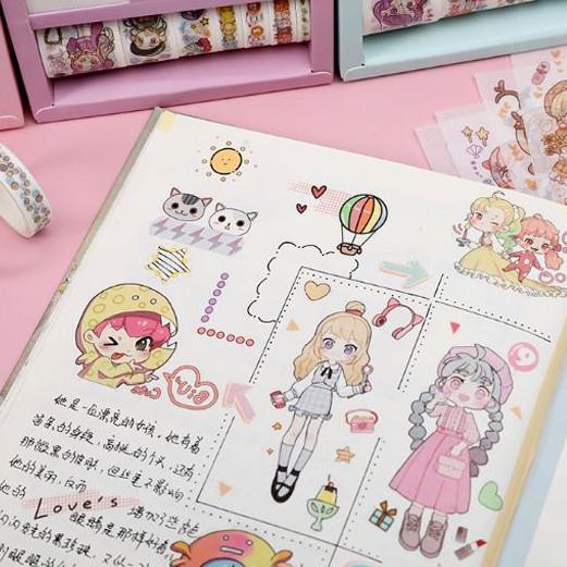 

10.10 SALE Paket set DIY washi tape and sticker planner scrapbook design lucu cute MK990