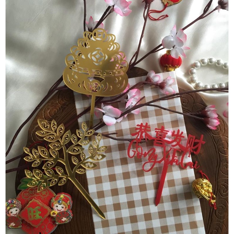 topper kue imlek topper hiasan kue imlek