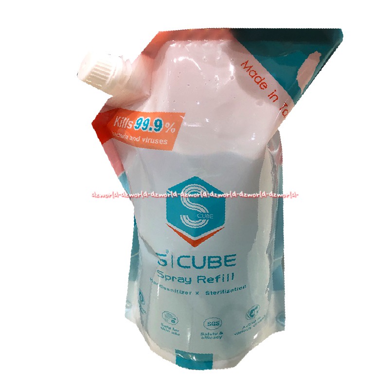 S Cube Spray 1L Refill Sterillization Isi Ulang Hand Sanitizer Tangan Makanan Untuk Piring Botol Susu Steril Virus Bakteri Scube S-Cube 1 Litter