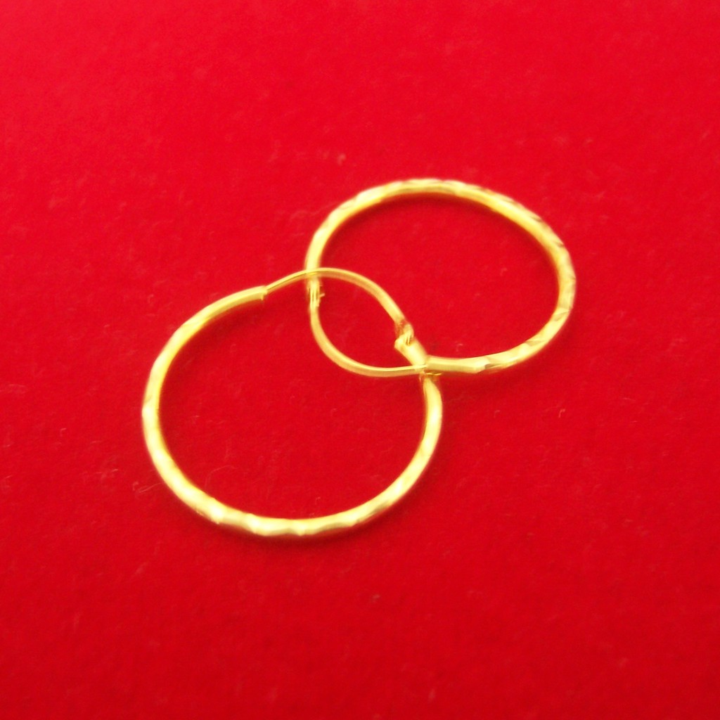 Tiara Jaya - Anting Gypsi Emas Asli Kadar 700 70%