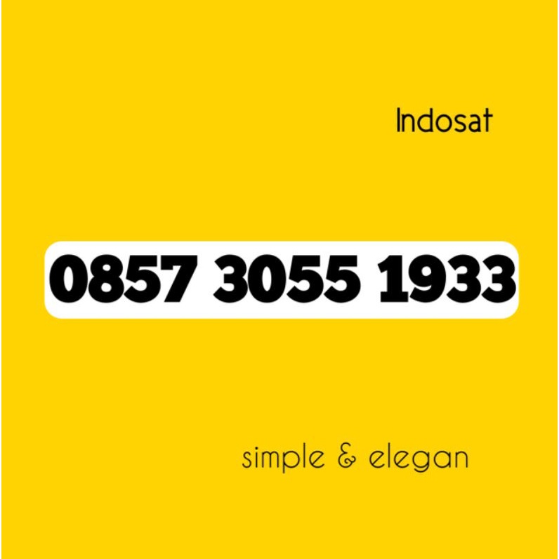 Nomor Cantik Indosat BOSS PERSIB 1933 3055 1933