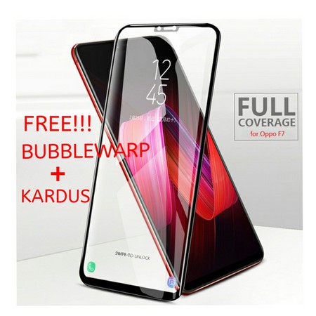 Tempered Super Glass Full Glue Full Screen for Oppo + Packing Kardus Dan Tisu