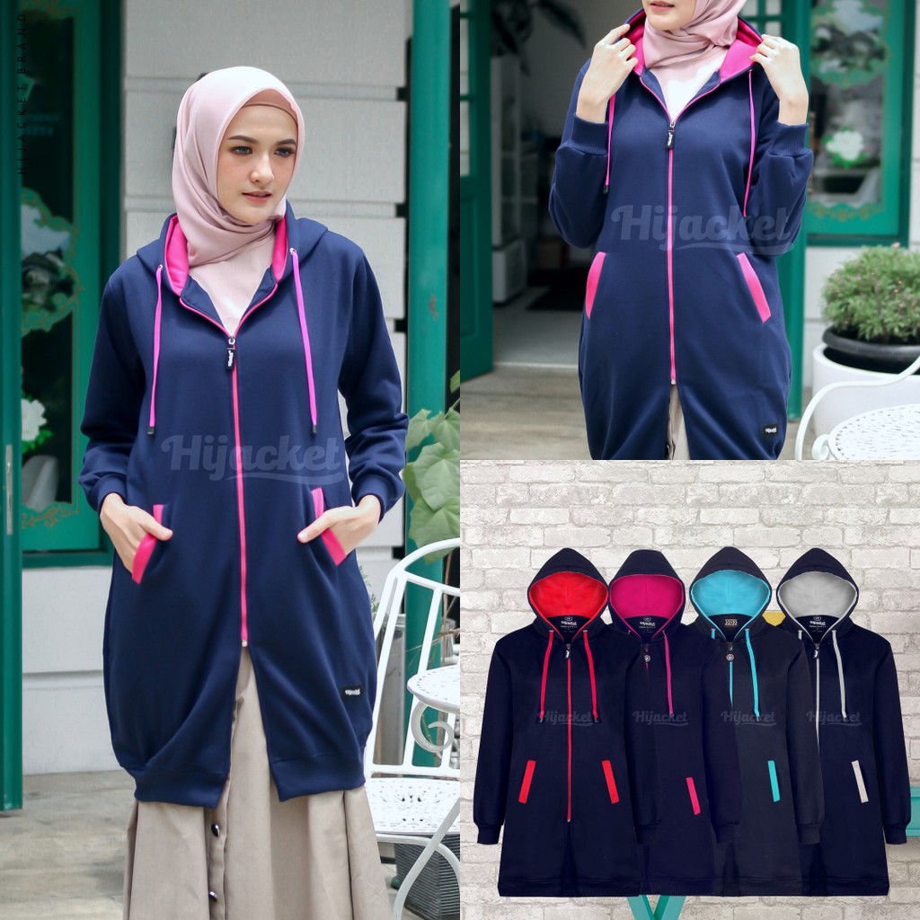 ALL HIJACKET BASIC NAVY II JAKET MUSLIMAH-1
