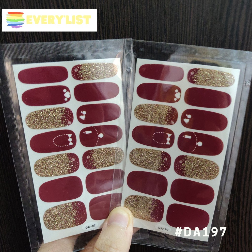 Stiker Kuku High End Motif Kartun 3D Nail Sticker 14PCS [DA185-DA200]