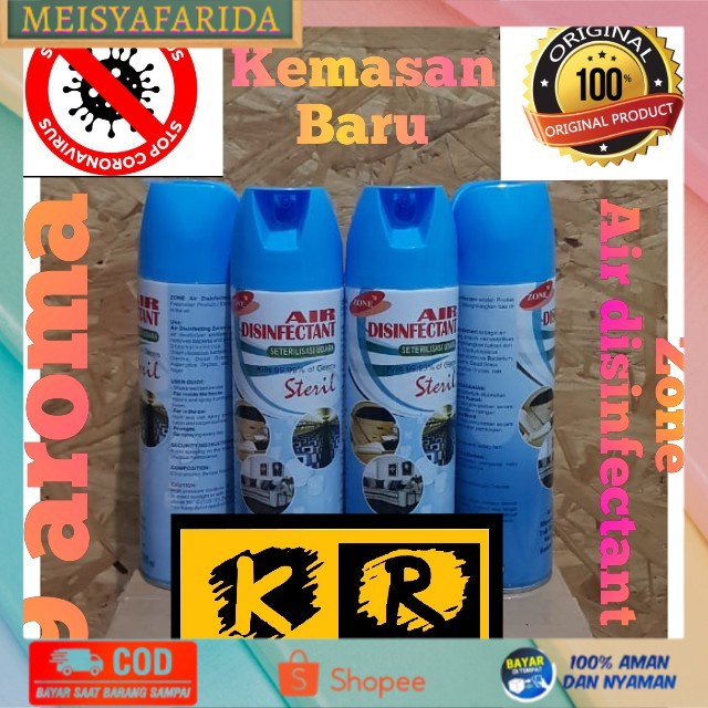 [TERBARU] air disinfectant spray 500ml (aerosol) - Lemon