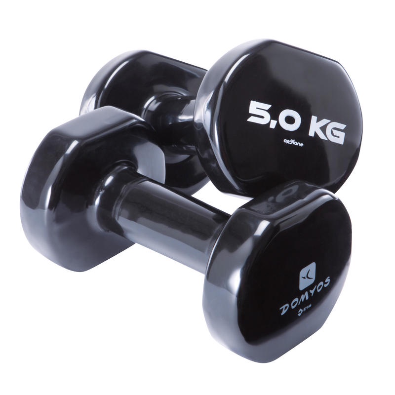 DOMYOS - PILATES TONING DUMBELL 5 KG TWIN PACK / DUMBELL / BARBELL