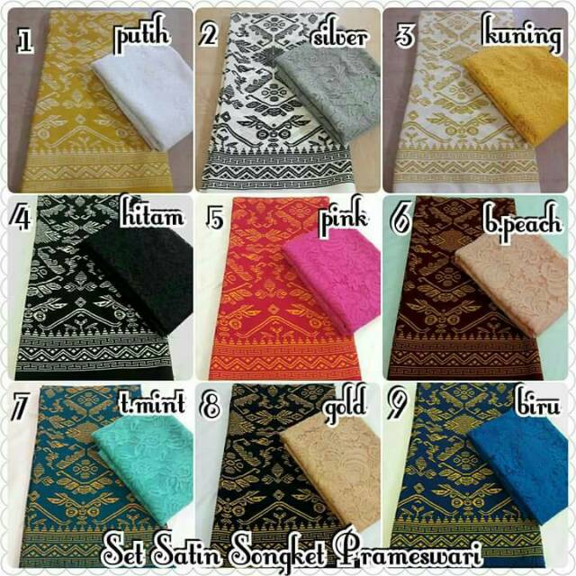 Set Brokat dan Set Satin Songket Premaswari