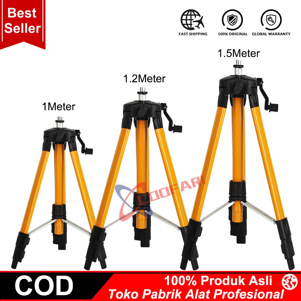 Tripod Laser Level Aluminium 1Meter 1.2Meter 1.5 Meter Stand Laser Level Bangunan