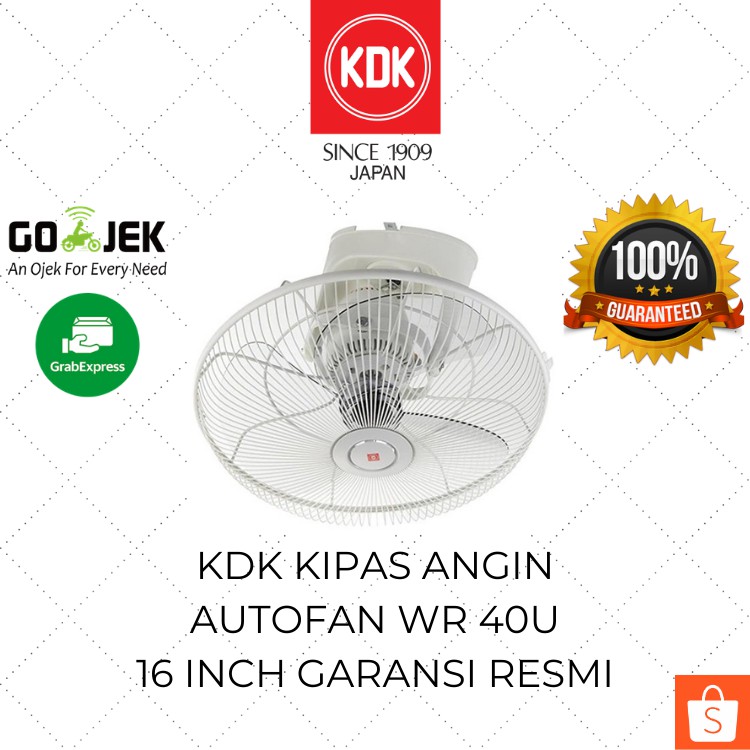 KDK Kipas Angin Orbit Autofan Plafon 16 Inch WR 40U / Gantung Atap Plafon Langit Plastik Murah