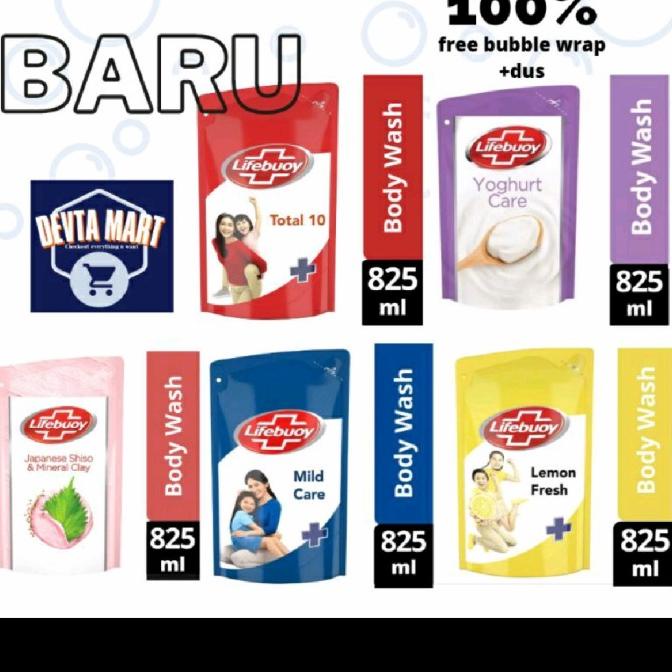 [COD] Sabun mandi cair Lifebuoy 850ml /900ml kemasan baru murah devtamart TERLENGKAP Kode 400