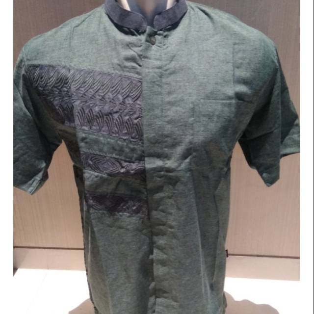 Baju Koko Muslim nextup tangan Pendek Pria kemeja M  Katun next up
