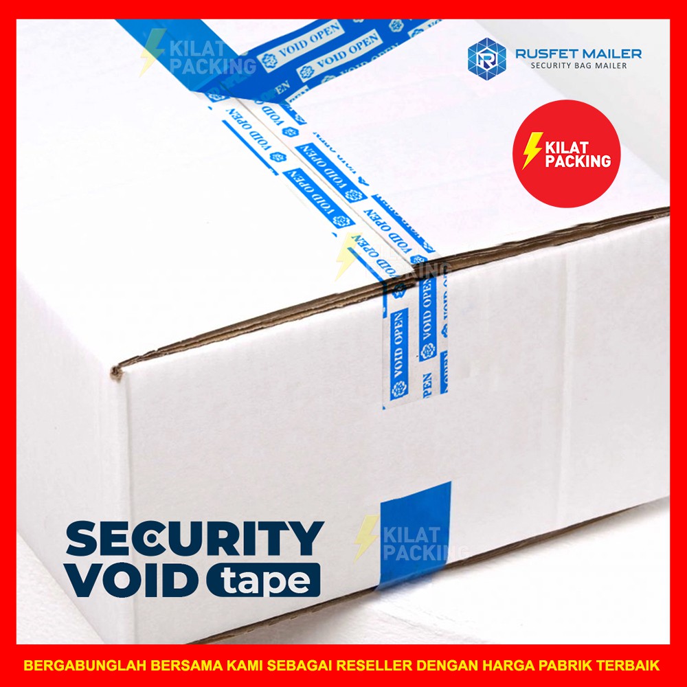 

ATH Lakban / Plakban 24mm x 20m - LAKBAN SEGEL SECURITY VOID OPEN BIRU Premium Termurah Satuan