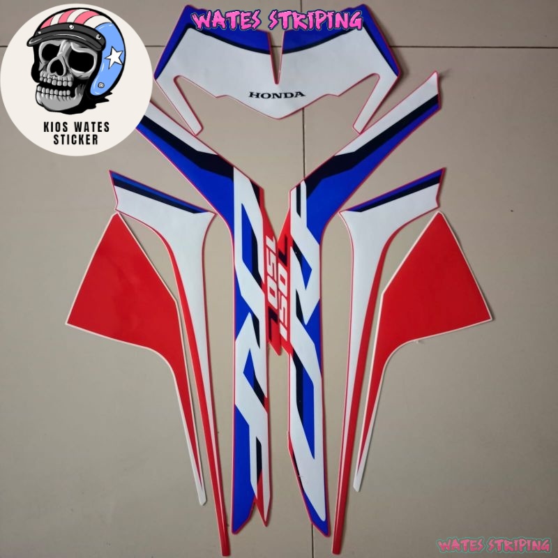 Original Asli Striping Decal Polet Sticker honda crf 150 r 2021 merah list body standar berkualitas 