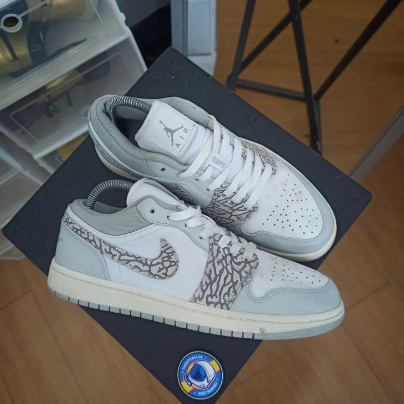 Jordan 1 Low Elephant Print