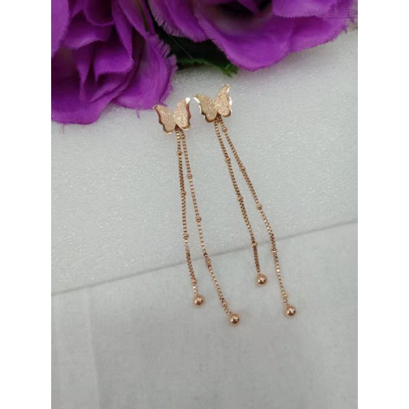 Anting tusuk titanium kupu 024