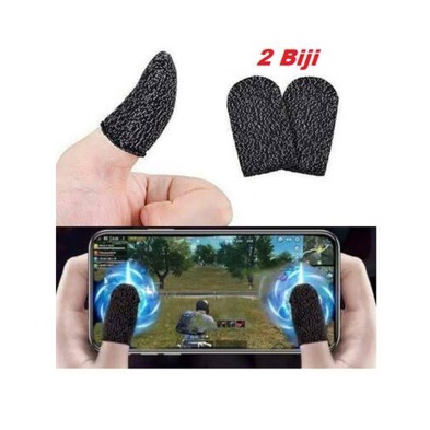 sarung jempol jari finger gaming layar hp game isi 2 touch screen