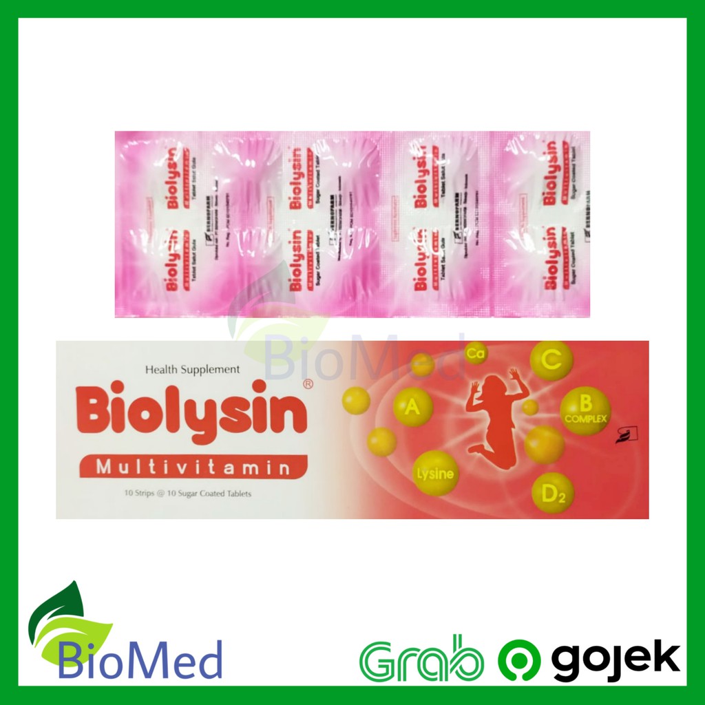 BIOLYSIN - Tablet Multivitamin Vitamin C Suplemen Makanan Kesehatan