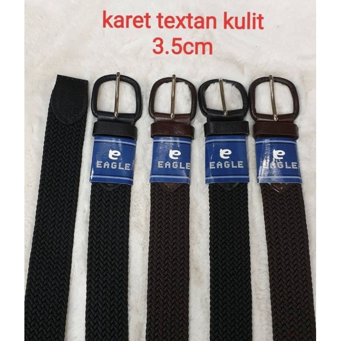 ikat pinggang karet impor pala bungkus kekinian ukuran 3,5cm dan 3cm muarh lebay