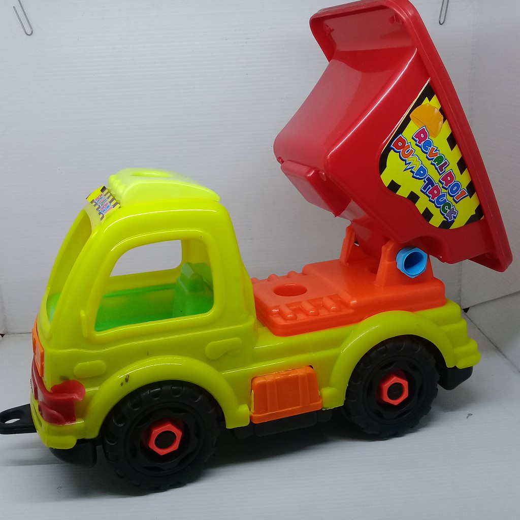 mainan_mu/ Mainan Mobil Dump Truk Dump Mobil Bak Mobil Pengangkut Pasir (free kardus/bubblewrap)